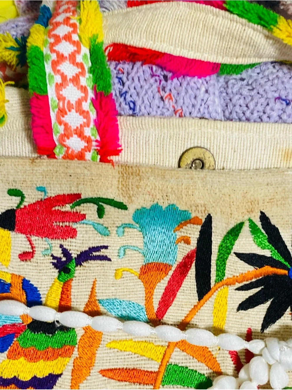 Steven By Steve Madden Multicolor Embroidered Tote